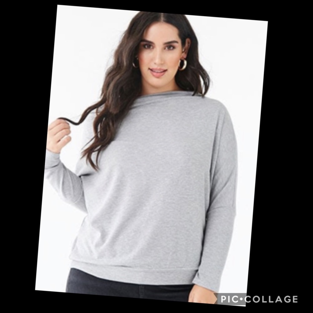 Jolie Dolman Top in Gray